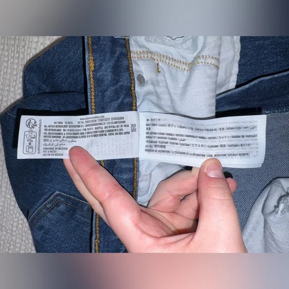 Abercrombie 90s Straight Ultra High Rise Curve Love Jeans Medium Wash - 32/14R - Picture 11 of 14